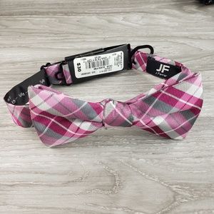J.Ferrar bow tie pink adn white